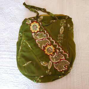 Small Green Embellished Boho Cloth Bag